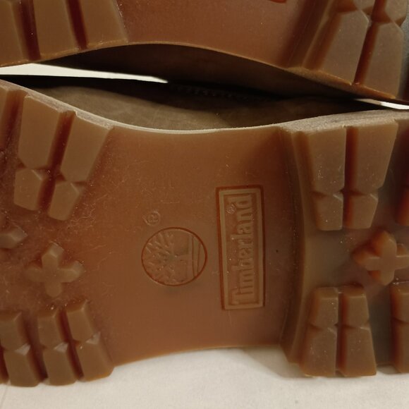 Timberland 2 Tone Tan Suede Sherpa Lined Boots Waterproof Women’s Size 8 - Picture 12 of 16